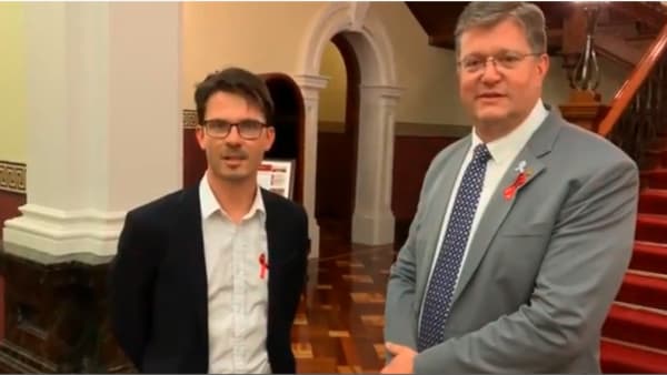 DDF Board Director James Sedman interviews Queensland MP Trevor Watts